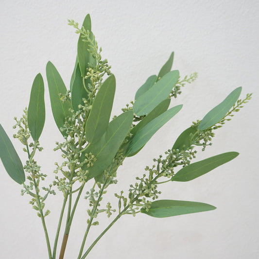 Quality Faux Eucalyptus Leaves with Realistic Faux Berries - Ideal for Floral Arrangements and Home Decor