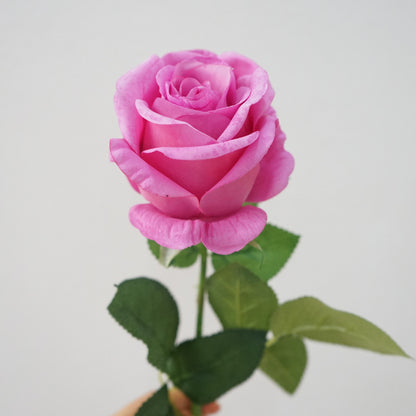 Ultra-Realistic Touch Hydrating Rose - Single Stem Large Faux Flower for Venus Soft Decor, Flower Arrangements & Photography Props