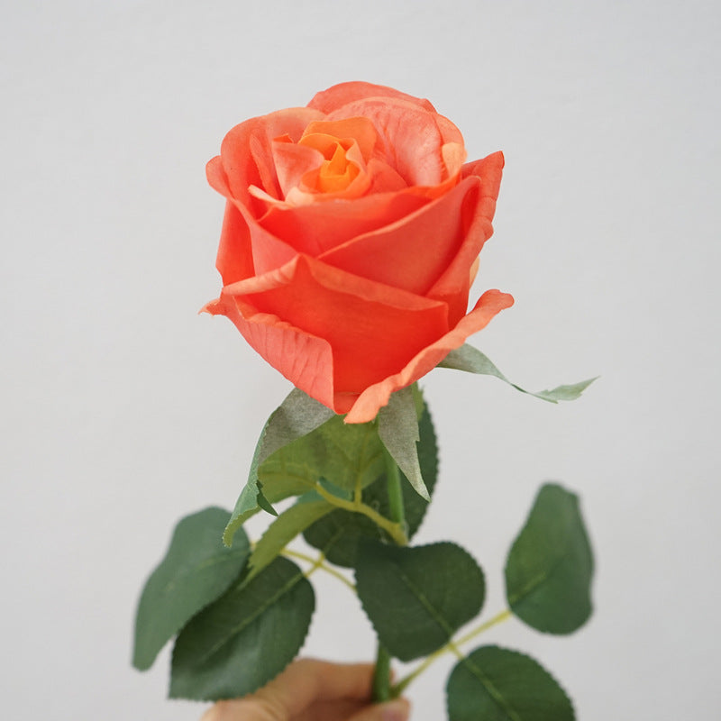 Ultra-Realistic Touch Hydrating Rose - Single Stem Large Faux Flower for Venus Soft Decor, Flower Arrangements & Photography Props