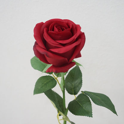 Ultra-Realistic Touch Hydrating Rose - Single Stem Large Faux Flower for Venus Soft Decor, Flower Arrangements & Photography Props