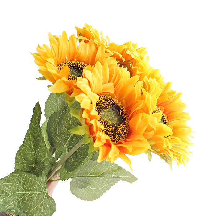 Lifelike Sunflower with Plush Stem - Faux Floral Decor for Weddings and Home Decoration | Beautiful Dried Flower Look for Lasting Elegance