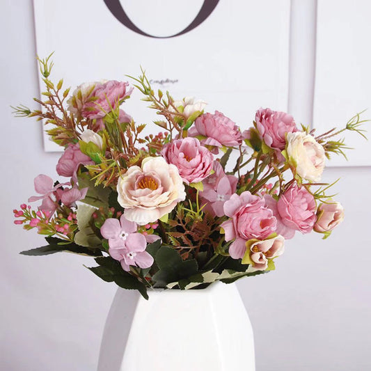 Stunning Artificial Peony Bouquet - Modern Minimalist Floral Arrangement for Elegant Home Decor | Perfect for Weddings, Events, and Everyday Style