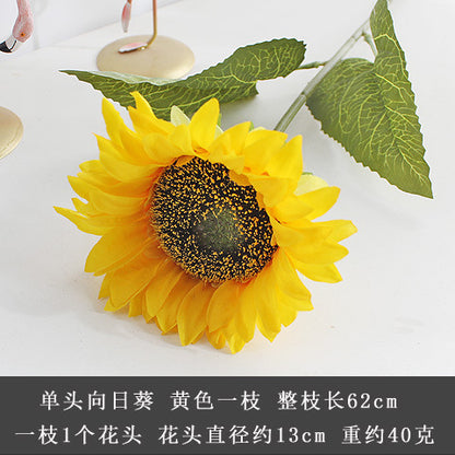 Lifelike Sunflower with Plush Stem - Faux Floral Decor for Weddings and Home Decoration | Beautiful Dried Flower Look for Lasting Elegance