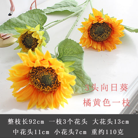 Lifelike Sunflower with Plush Stem - Faux Floral Decor for Weddings and Home Decoration | Beautiful Dried Flower Look for Lasting Elegance