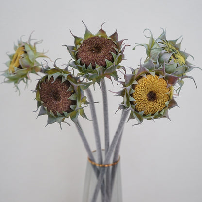 Soft Touch Scandinavian Style Sunflower Faux Flowers - Realistic Home Decor for Living Rooms, Weddings, Photo Props, and Special Occasions