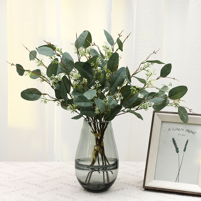 Realistic Eucalyptus Leaf Bouquet – Stunning Faux Eucalyptus Arrangement for Home Decor & Artificial Plant Wall Decoration