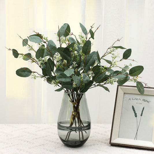 Realistic Eucalyptus Leaf Bouquet – Stunning Faux Eucalyptus Arrangement for Home Decor & Artificial Plant Wall Decoration