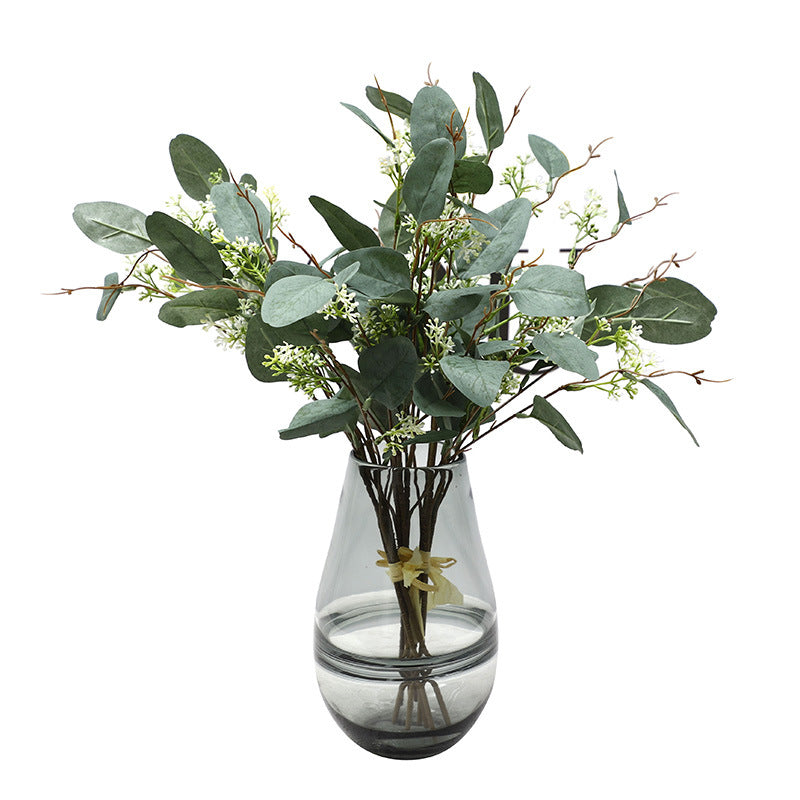 Realistic Eucalyptus Leaf Bouquet – Stunning Faux Eucalyptus Arrangement for Home Decor & Artificial Plant Wall Decoration