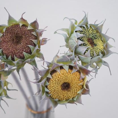 Soft Touch Scandinavian Style Sunflower Faux Flowers - Realistic Home Decor for Living Rooms, Weddings, Photo Props, and Special Occasions