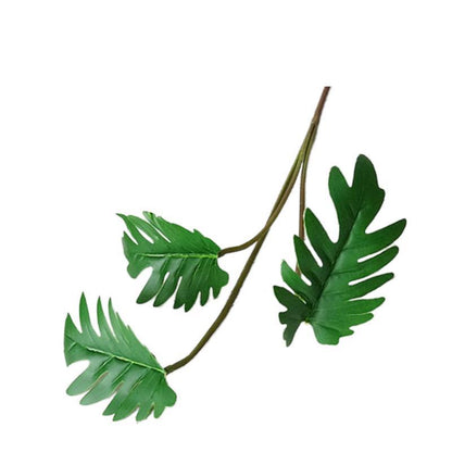 Lifelike Artificial 3-Prong Fuzhou Leaf & Spring Rain Leaf – Perfect for Wedding Decor, Photography, and Interior Landscaping