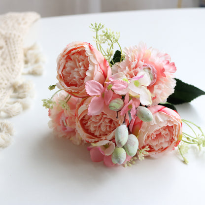 Stunning Faux Berry Hydrangea Peony Bouquet - Perfect for Home Decor, Weddings, and Bridal Photography Props