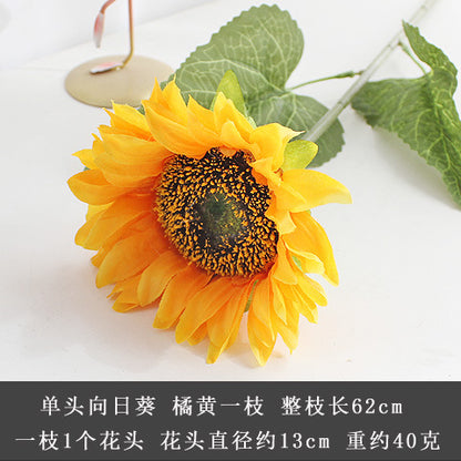 Lifelike Sunflower with Plush Stem - Faux Floral Decor for Weddings and Home Decoration | Beautiful Dried Flower Look for Lasting Elegance