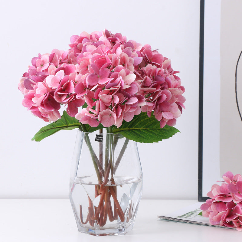 Realistic Touch Faux Hydrangea Stem - Perfect for Wedding Decorations, Floral Walls, and Creative Arrangements