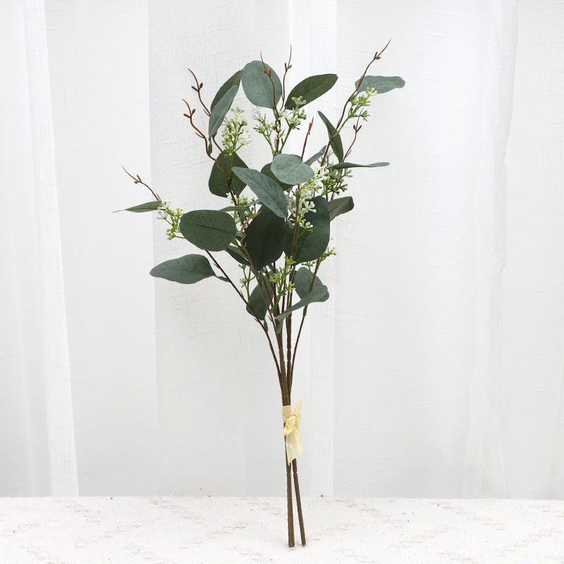 Realistic Eucalyptus Leaf Bouquet – Stunning Faux Eucalyptus Arrangement for Home Decor & Artificial Plant Wall Decoration