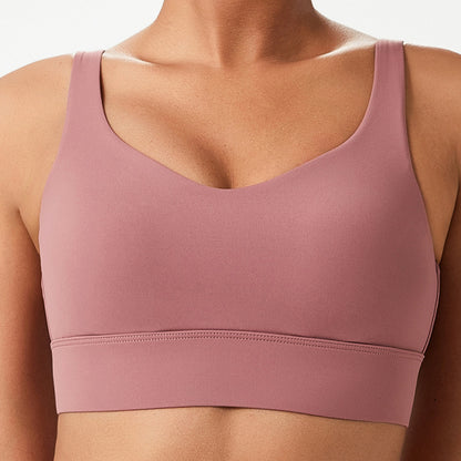 High Performance Women's Sports Bra with Adjustable Clasps Plus Size Yoga Bra with Fixed Cups for Comfort Support for Fitness Activewear