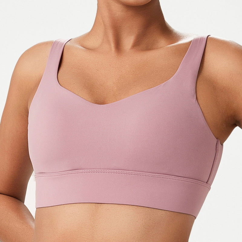 High Performance Women's Sports Bra with Adjustable Clasps Plus Size Yoga Bra with Fixed Cups for Comfort Support for Fitness Activewear