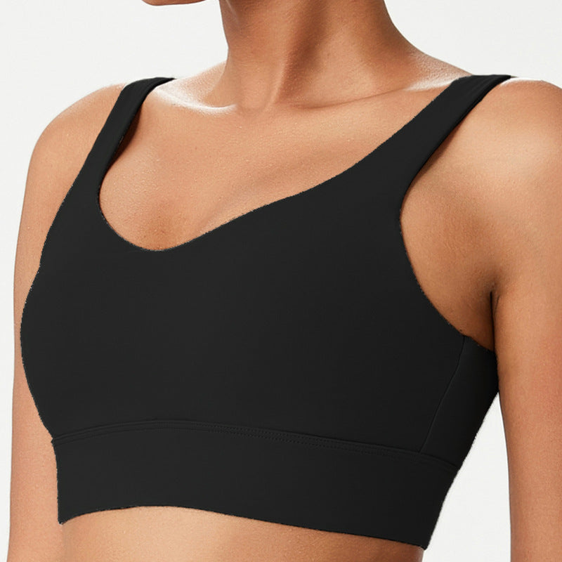 High Performance Women's Sports Bra with Adjustable Clasps Plus Size Yoga Bra with Fixed Cups for Comfort Support for Fitness Activewear