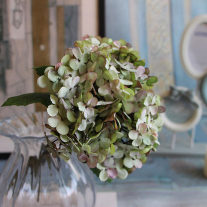 Realistic Artificial Hydrangea Potted Flower Arrangement - Elegant Ink Wash Design for Home Décor and Wedding Floral Art