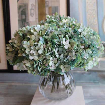 Realistic Artificial Hydrangea Potted Flower Arrangement - Elegant Ink Wash Design for Home Décor and Wedding Floral Art