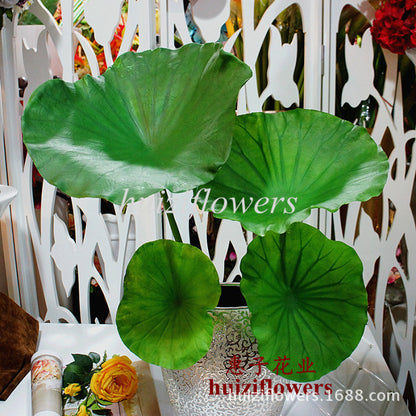 Realistic Large Pink Lotus Leaves - Artificial Flower Bouquet & Greenery for Wedding Water Surface Decorations