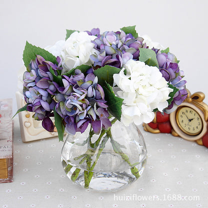 Charming Miniature Pea Blossom Hydrangea Bouquet - Realistic Faux Flowers for Home Decor, Perfect for Bohemian, Forest Aesthetic Style