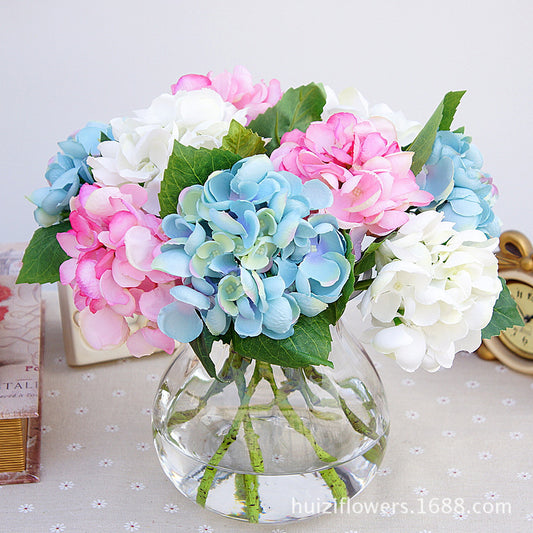 Charming Miniature Pea Blossom Hydrangea Bouquet - Realistic Faux Flowers for Home Decor, Perfect for Bohemian, Forest Aesthetic Style