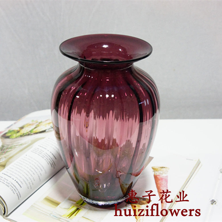 Elegant European-Style Relief Water Ripple Glass Vase - Stylish Small Hydroponic Flower Arrangement Holder for Modern Home Decor (Model 34254)