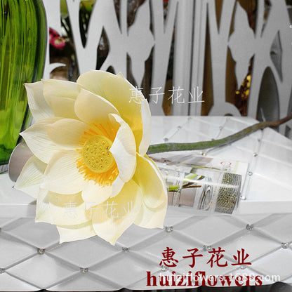 Realistic Lotus Flower Single Stem - Perfect for Home Decor, Altar Arrangements, Weddings, and Photography