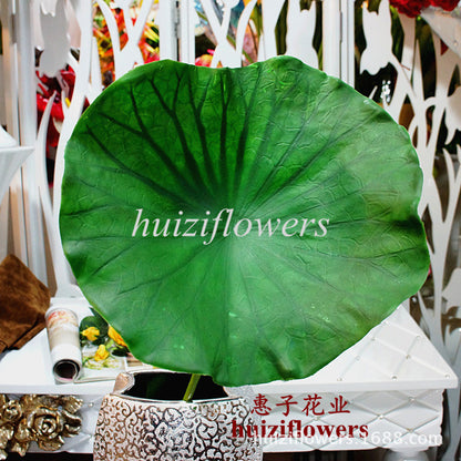 Realistic Large Pink Lotus Leaves - Artificial Flower Bouquet & Greenery for Wedding Water Surface Decorations