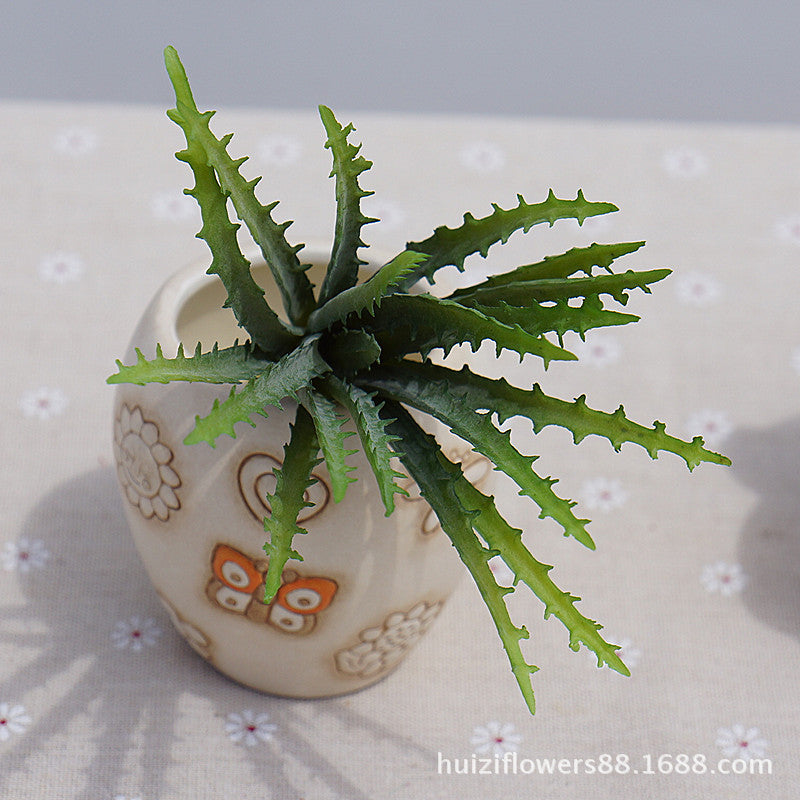 Lifelike Soft Rubber Succulent Plant - Realistic Aloe Vera Greenery for Home Décor, Landscape Design, and Eco-Friendly Decor