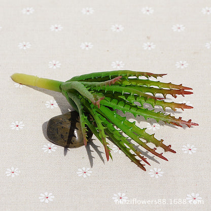 Lifelike Soft Rubber Succulent Plant - Realistic Aloe Vera Greenery for Home Décor, Landscape Design, and Eco-Friendly Decor