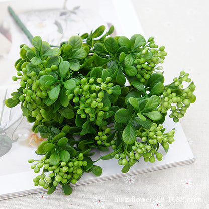 Realistic Artificial Flower Plant - 7 Branch Milan Fern for Stunning Green Wall Decor and Lush Landscape Enhancement