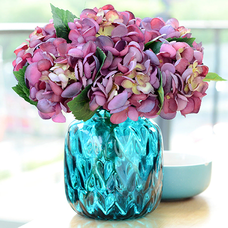 Realistic Single Stem Sea Shell Hydrangea -  Faux Floral Arrangement for Home Décor, Weddings, and Special Occasions