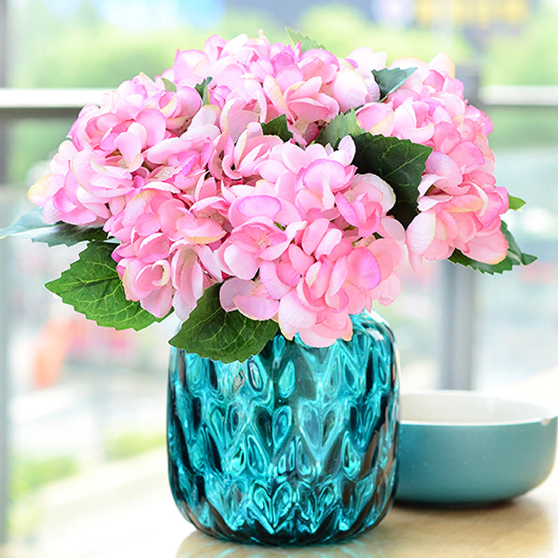 Realistic Single Stem Sea Shell Hydrangea -  Faux Floral Arrangement for Home Décor, Weddings, and Special Occasions