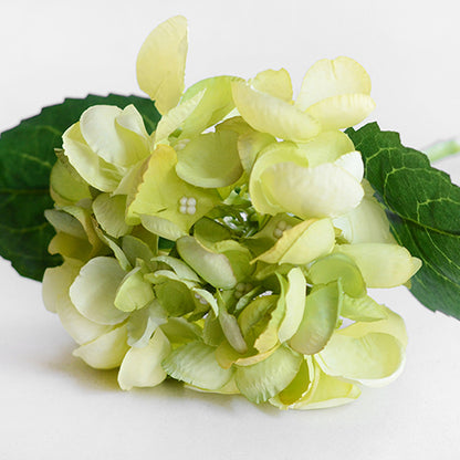 Realistic Single Stem Sea Shell Hydrangea -  Faux Floral Arrangement for Home Décor, Weddings, and Special Occasions