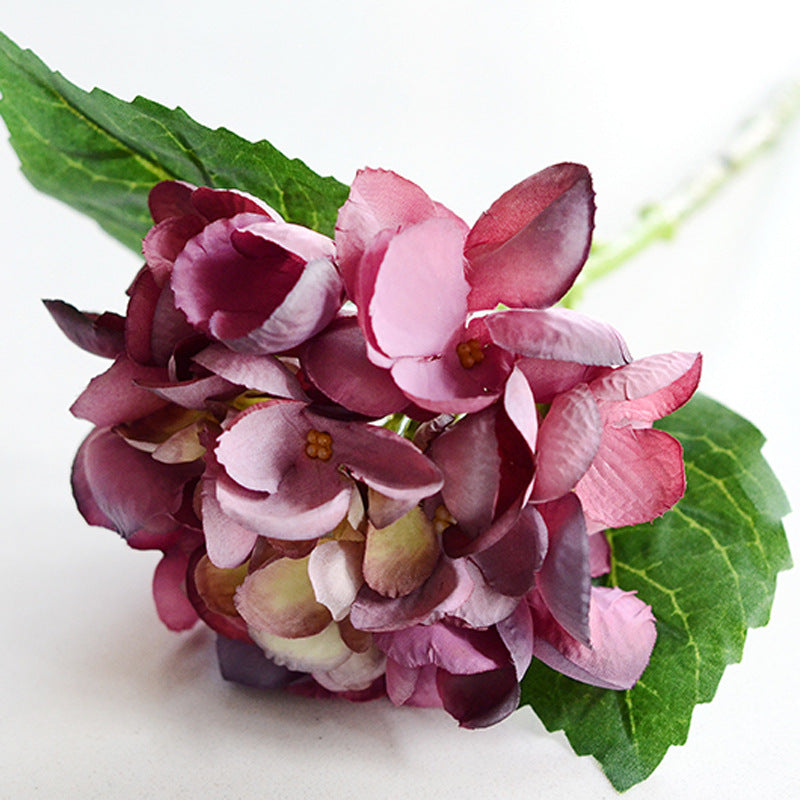 Realistic Single Stem Sea Shell Hydrangea -  Faux Floral Arrangement for Home Décor, Weddings, and Special Occasions