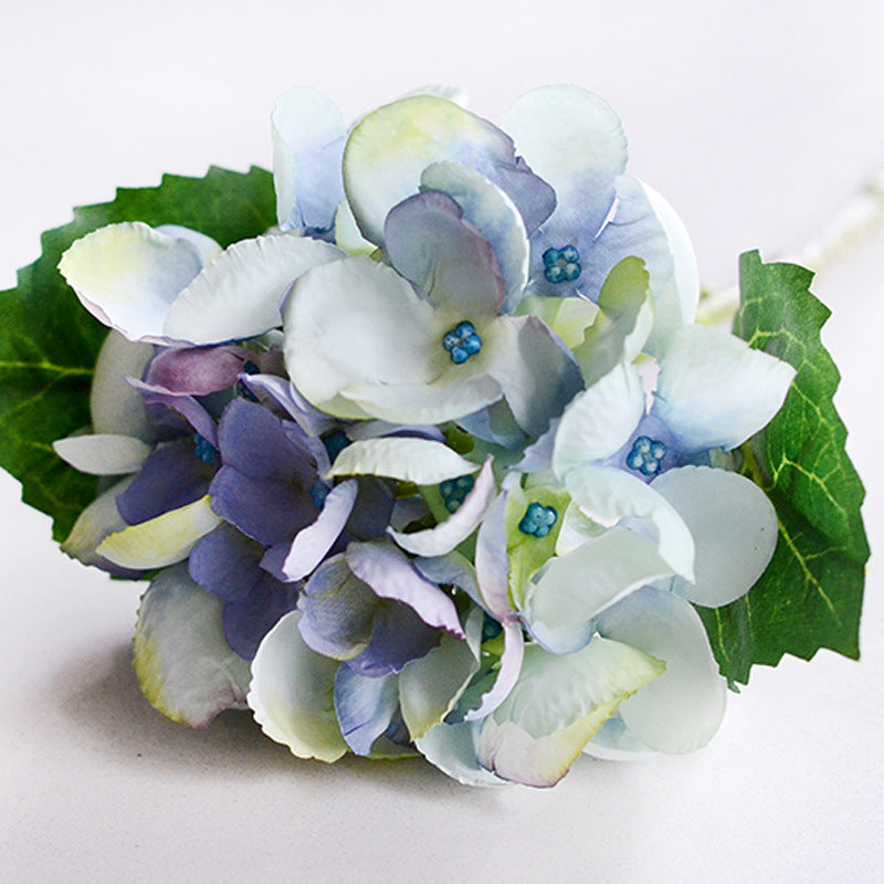 Realistic Single Stem Sea Shell Hydrangea -  Faux Floral Arrangement for Home Décor, Weddings, and Special Occasions