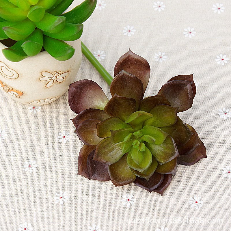 Miniature Succulent Lamp with Faux Flowers – Perfect for Indoor Plant Wall Décor, Micro Landscape Styling, and Unique Gifts