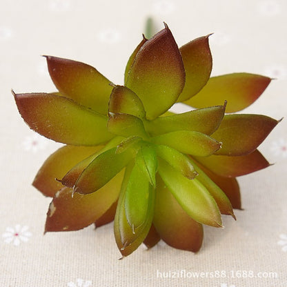 Realistic Succulent Plant Stem with Mini Lotus Flowers - Perfectly Crafted Faux Floral Decor for Plant Walls and Miniature Gardens