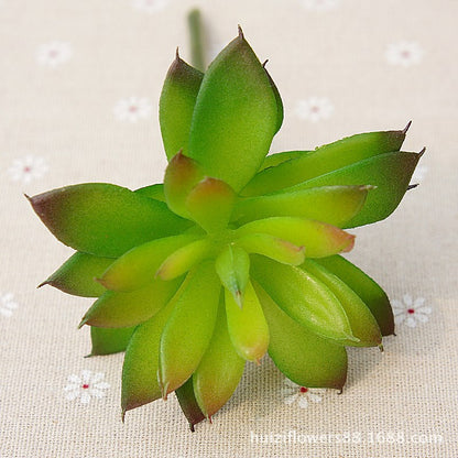 Realistic Succulent Plant Stem with Mini Lotus Flowers - Perfectly Crafted Faux Floral Decor for Plant Walls and Miniature Gardens