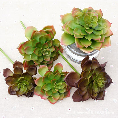 Miniature Succulent Lamp with Faux Flowers – Perfect for Indoor Plant Wall Décor, Micro Landscape Styling, and Unique Gifts