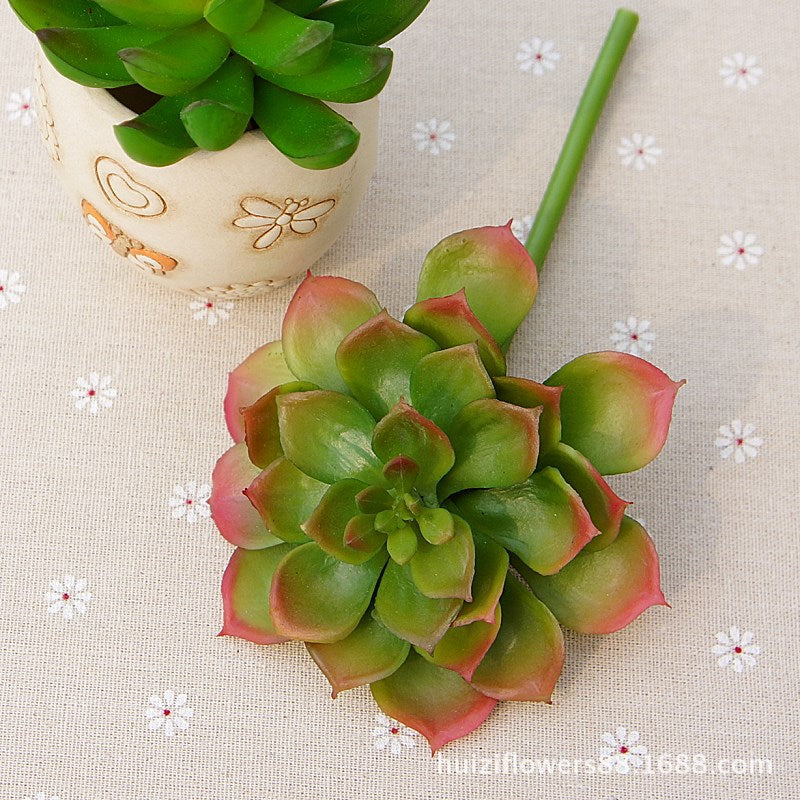 Miniature Succulent Lamp with Faux Flowers – Perfect for Indoor Plant Wall Décor, Micro Landscape Styling, and Unique Gifts