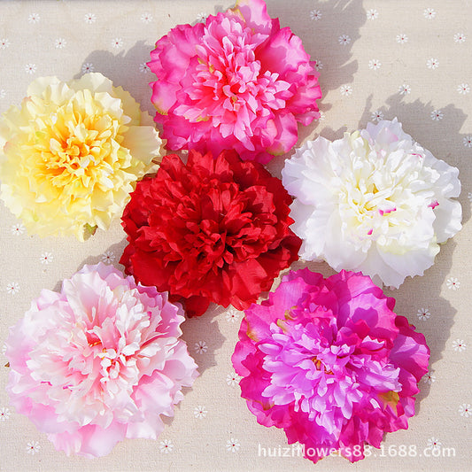 Artificial Peony Blossom Heads - Realistic Faux Flowers for Wedding Decor, Photography Backdrops, and Handmade DIY Arrangements