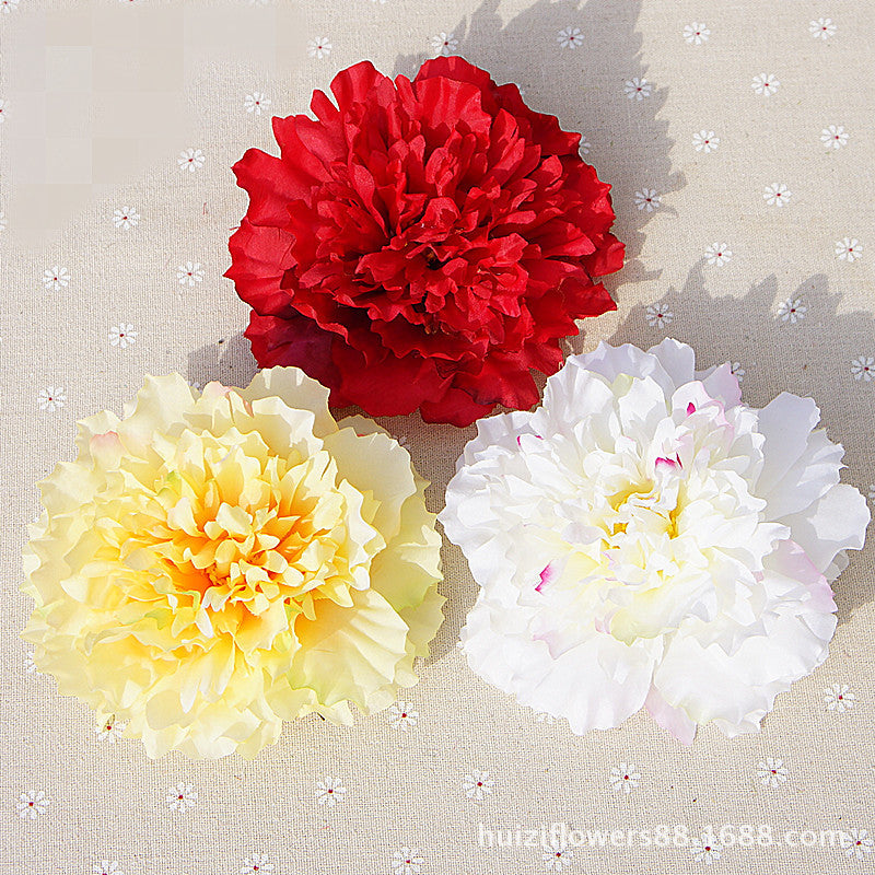 Artificial Peony Blossom Heads - Realistic Faux Flowers for Wedding Decor, Photography Backdrops, and Handmade DIY Arrangements