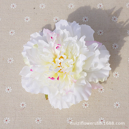 Artificial Peony Blossom Heads - Realistic Faux Flowers for Wedding Decor, Photography Backdrops, and Handmade DIY Arrangements