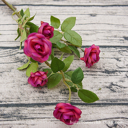 Single Stem Icelandic Small Curl Edge Rose - Realistic Faux Flower for Home Decor, Wedding Ceremonies, and Photography Backdrops – Perfect for Any Celebration