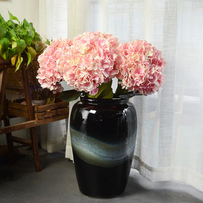 Realistic Floor Standing Hydrangea Artificial Flower Stem - Perfect Home Decor for Sample Rooms & Weddings - Lifelike Design for Timeless Elegance