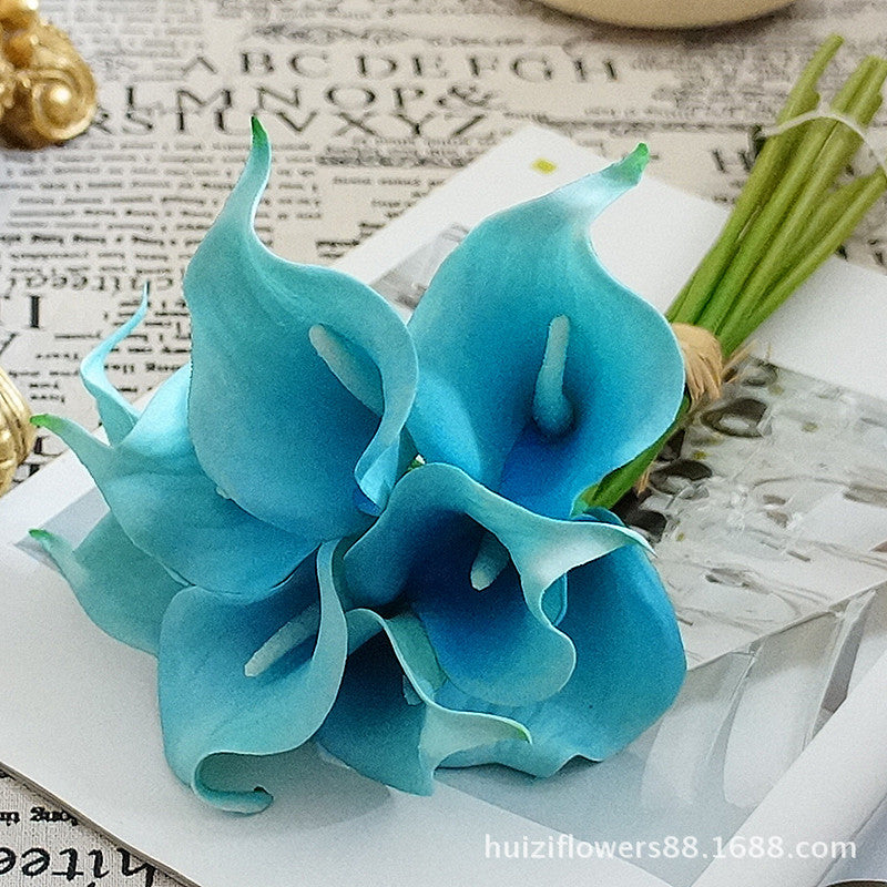 Realistic Mini Soft Silicone Calla Lily Stem - Perfect for Home Décor, Weddings, and Photography Props