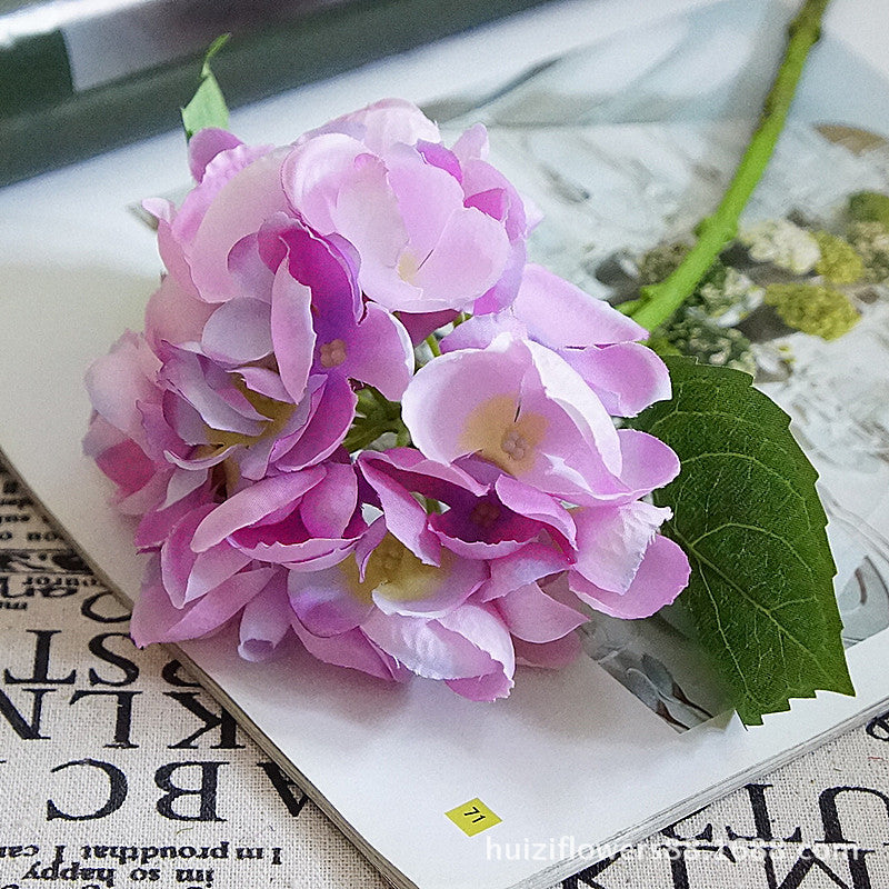 Charming Miniature Pea Blossom Hydrangea Bouquet - Realistic Faux Flowers for Home Decor, Perfect for Bohemian, Forest Aesthetic Style