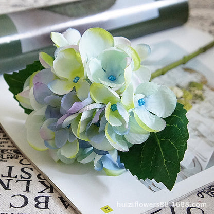 Charming Miniature Pea Blossom Hydrangea Bouquet - Realistic Faux Flowers for Home Decor, Perfect for Bohemian, Forest Aesthetic Style